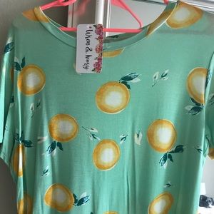 NWT boutique lemon shirt!